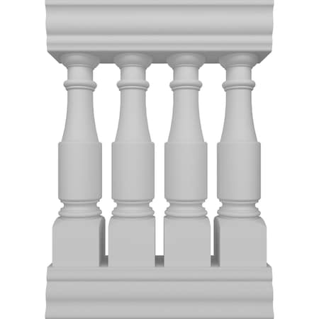 Ekena Millwork Fiberthane Hamilton Balustrade Railing Kit Style J (6 7/8" On-Center Spacing to Pass 4" Sphere Code) BALK37X024HMJ